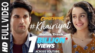 Full Song: KHAIRIYAT (BONUS TRACK) |CHHICHHORE | Sushant, Shraddha || Pritam,Amitabh B|Arijit Singh