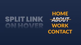 Text Split On Hover | CSS Hover Effects | Pure CSS And HTML Tutorial