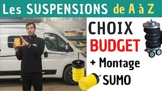 Les SUSPENSIONS pour Camping car / Fourgon, QUEL CHOIX ? + DEMO MONTAGE *Instant Camping-Car*