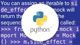 Python mock multiple return values