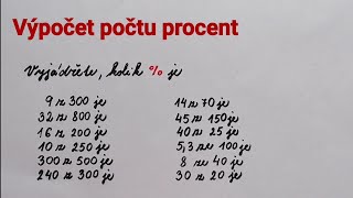 Procenta, výpočet počtu procent