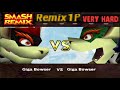 Smash Remix - Classic Mode Remix 1P Gameplay with Giant Giga Bowser (VERY HARD)