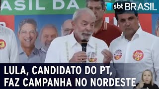 Lula, candidato do PT, faz campanha no Nordeste | SBT Brasil (13/10/22)