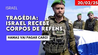 TRAGÉDIA: ISRAEL RECEBE CORPOS DE 4 REFÉNS ISRAELENSES MORTOS PELO HAMAS - IRMÃOS BIBAS