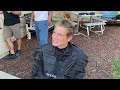 Guy loses a bet and gets a haircut