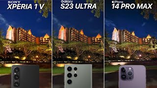 Sony Xperia 1 V vs Galaxy S23 Ultra vs iPhone 14 Pro Max Camera Test