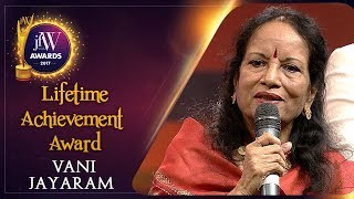 Vani Jayaram- "Every award is important" | JFW Achievers Awards 2017 | Lifetime Achievement Award