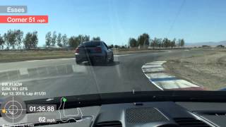 Porsche 991 GTS drives M3 off the track at Buttonwillow.