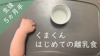 【初体験】はじめての離乳食作り👩‍🍳＆離乳食デビュー🥄【ご飯から基本の10倍粥を作る】