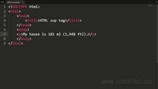 HTML sup Tag