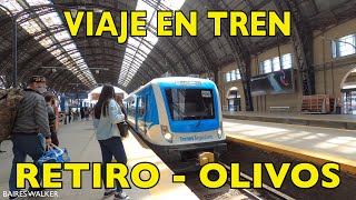 [4K] Buenos Aires Train Ride - Viajando en el tren de Buenos Aires (Línea Mitre) - Retiro a Olivos