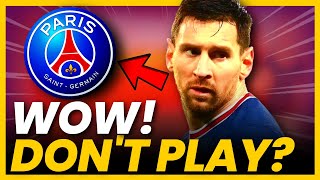 🚨 URGENT! MESSI WILL NOT PLAY TODAY? PSG VS TOULOUSE TODAY!  PSG LAST NEWS