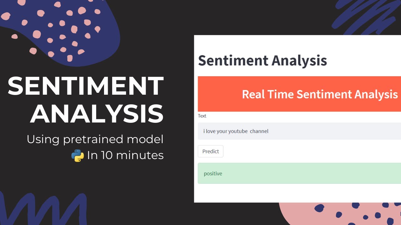 Building A Sentiment Analysis Model By Using A Pre-trained Model - YouTube