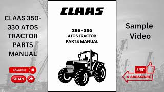 Download Claas 350 330 Atos Tractor Parts Manual