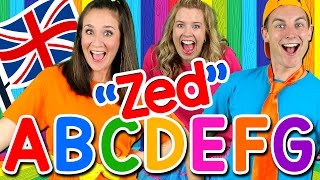 Alphabet Song - ABC Song UK ZED Version! Learn the Alphabet, British English ABC Songs