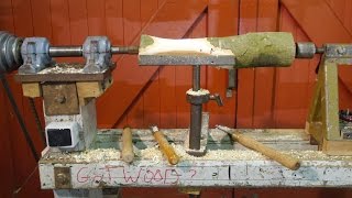 Testing the old wooden wood lathe