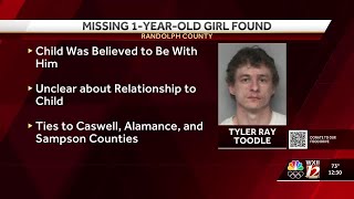1-year-old girl found safe in Sampson County after an Amber Alert was issued for her