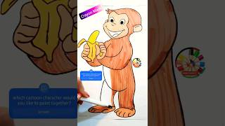 Curious George coloring with magic markers 🎨| Easy coloring for children and toddlers🥰