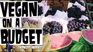 VEGAN on a BUDGET - $40 Food Haul FARMER'S MARKET