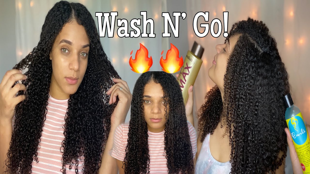 My Wash And Go Routine. - YouTube