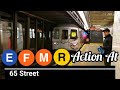 NYC Subway: E, F, M and R Train Action at 65th Street