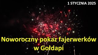 Noworoczny pokaz fajerwerków w Gołdapi  - 1 stycznia 2025