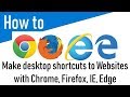 How to Make Desktop Shortcuts to Websites with Chrome, Firefox, IE, Edge - Windows 10