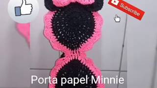 porta papel higiênico da minnie em crochê