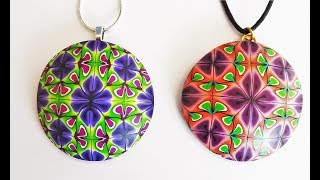 Polymer Clay Square Dance Cane, Pendant and Earring Tutorial