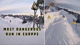 Skiing The Grand Couloir Ridge | The most Dangerous Run In Europe?