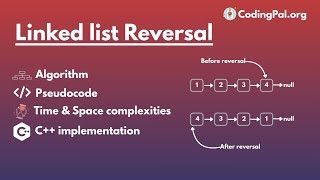 Reverse a Singly Linked List Algorithm, Pseudocode and C++ Implementation || CodingPal.org || DSA