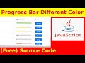 Ep76 - Color Bootstrap Progress bar based on progress percentage - JavaScript Source Code