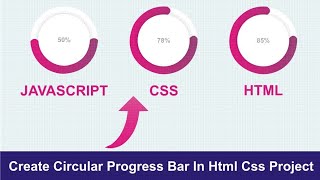 Create circle skill bar in html css & javascript | create circle progress bar in javascript