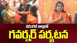 Telangana Governor Tamilisai Visits Flood Affected Areas Of Warangal District | Tv5 News