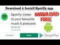 How to Download and Install Spotify app on Android | Get Spotify for free | Techno Logic | 2021