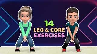 14 LEG & CORE EXERCISES FOR KIDS