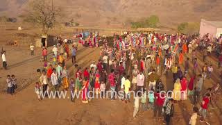 Uli Celebration in the Pawara community of Nandurbar valley, Maharashtra | Aerial