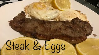 How To Make Steak And Eggs In Cast Iron Skillet For Breakfast | Mama Ray Ray In The Kitchen