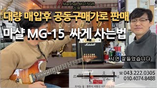 마샬 기타앰프 MG-15 사용방법과 저렴하게 구입하는 법