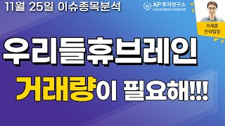 우리들휴브레인(118000) - 거래량이 필요해!!!