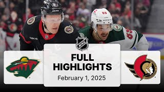 NHL Highlights | Wild vs. Senators | February 01, 2025