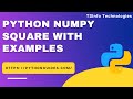 How to calculate the square value of each element in NumPy array Python | Python NumPy Square