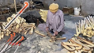 How to make hockey in local Factory / Making handmade wooden hockey