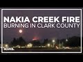 Wildfire burning near Larch Mountain in Clark County