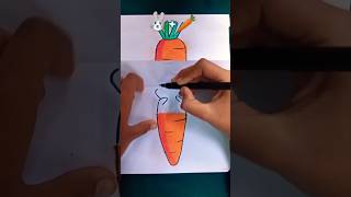 Creative art 🐰🥕 carrot + bunny #shorts #viral #shortvideo