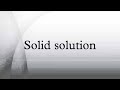 Mineral Chemistry: Solid Solution