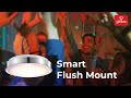 Smart Flush Mount - Silver (LED Integrated) | Smart Home Made Easy - Globe Electric