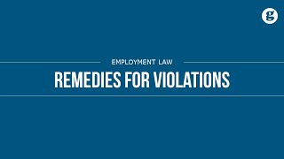 Remedies for Violations