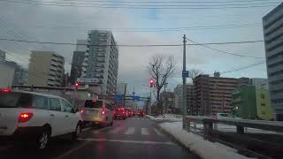 [4倍速][4K][車載]札幌市豊平区平岸2条10丁目→駿台予備校小中学部/北海道札幌市