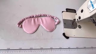 خياطة قناع النوم للعينية بقماش الستان Sewing an eye mask using satin fabric